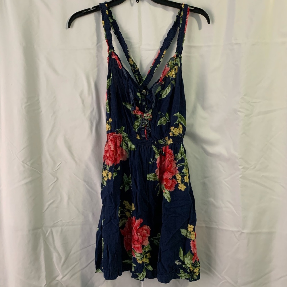 Abercrombie Medium Floral Navy Dress